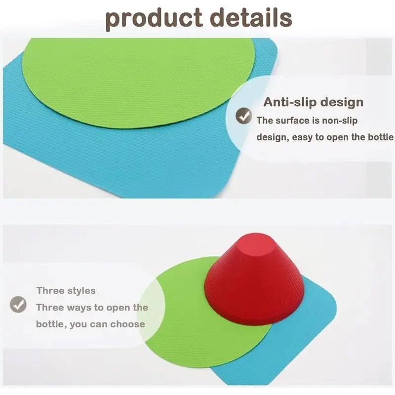 1pc Silicone Jar Opener Pad! Multicolor Reusable Grip Aid for Seniors – Easy Kitchen Tool & Gift Idea